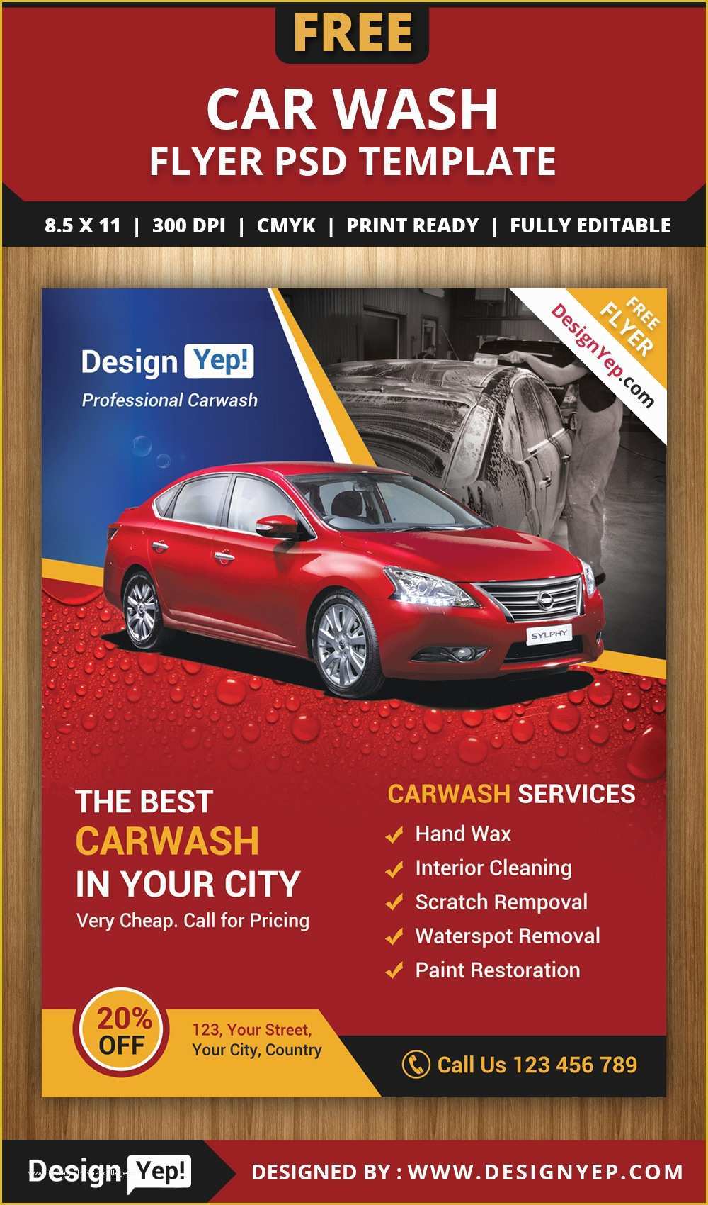 Car Wash Flyer Template Free Of Free Car Wash Flyer Psd Template On Behance