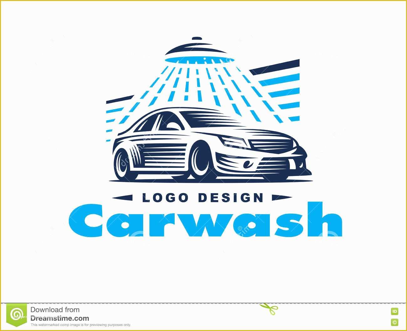Car Wash Logo Template Free Of Car Wash Logo Design with Shower Icon Vector Illustration