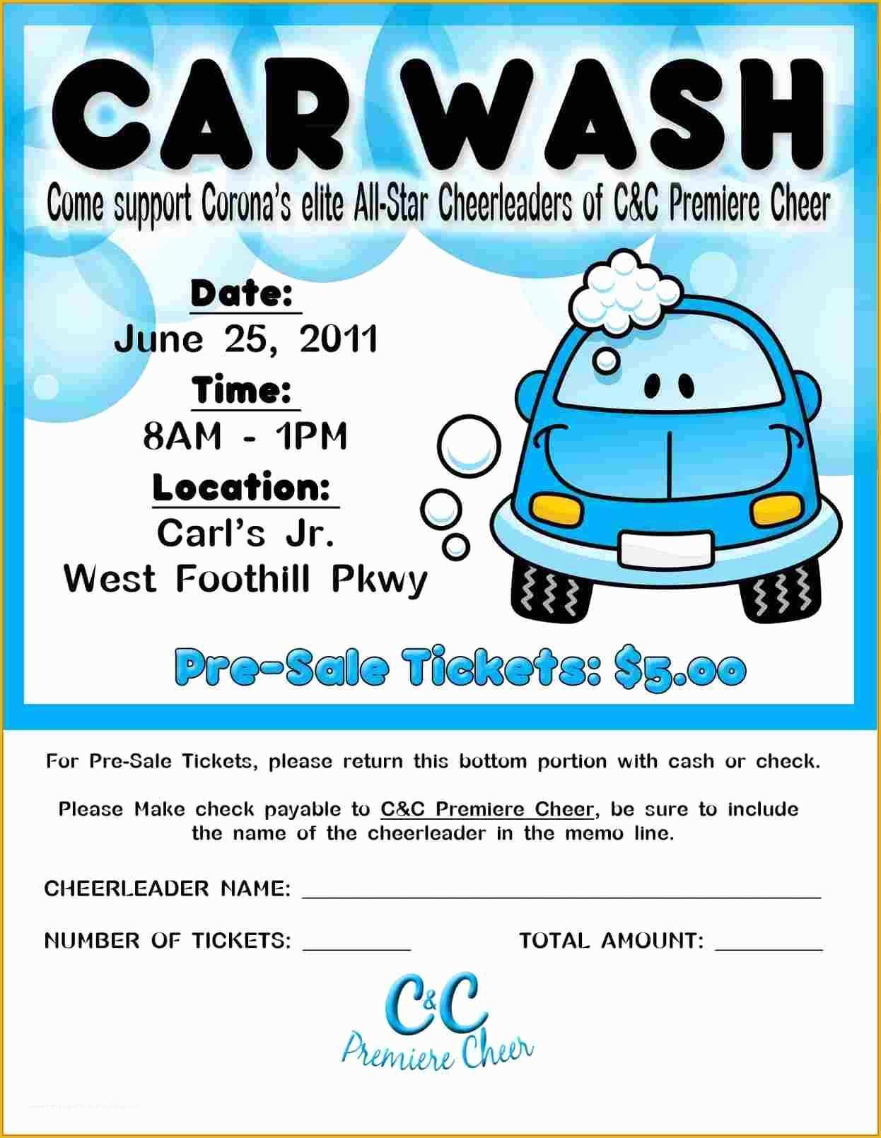 Car Wash Ticket Template Free Download Of Car Wash Flyer Template Free