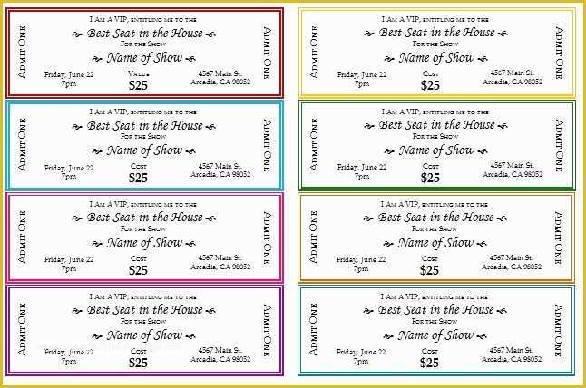 Car Wash Ticket Template Free Download Of event Ticket Template