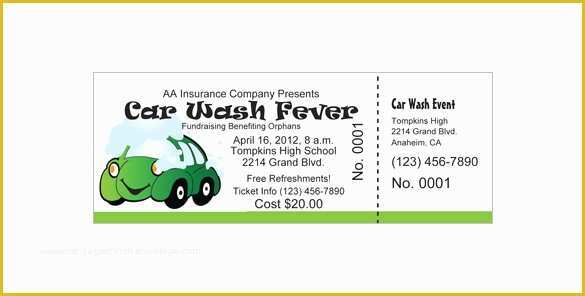 Car Wash Ticket Template Free Download Of Ticket Templates – 99 Free Word Excel Pdf Psd Eps