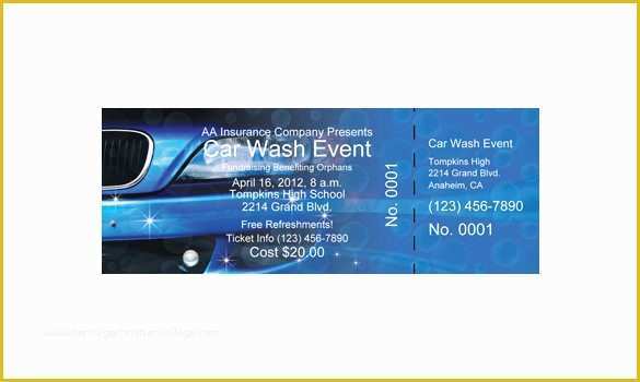 Car Wash Ticket Template Free Download Of Ticket Templates – 99 Free Word Excel Pdf Psd Eps