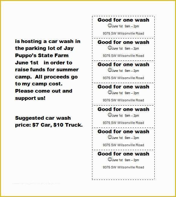 Car Wash Ticket Template Free Download Of Ticket Templates – 99 Free Word Excel Pdf Psd Eps