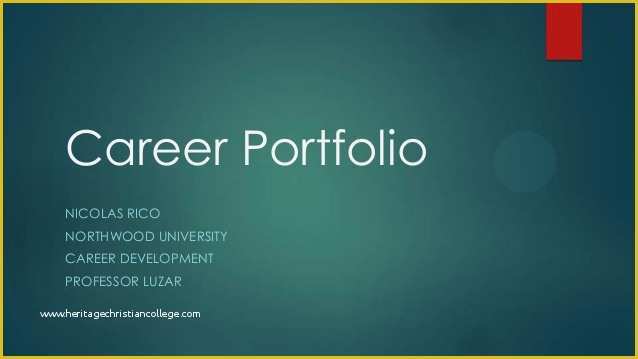 Career Portfolio Template Free Of Career Portfolio for Career Development
