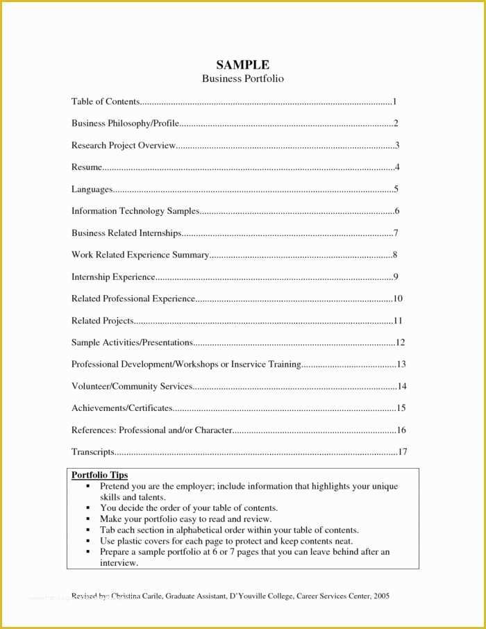 Career Portfolio Template Free Of Career Portfolio Template Microsoft Word Templates