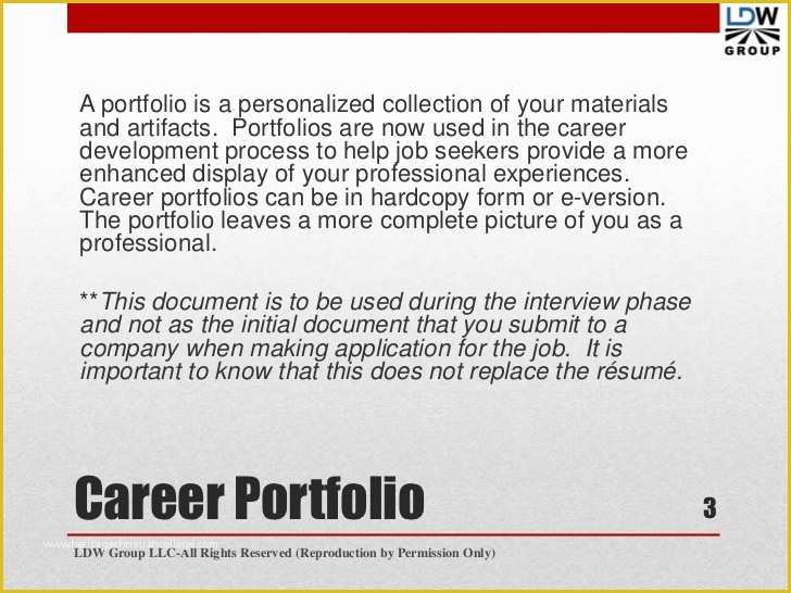 Career Portfolio Template Free Of Electronic Career Portfolio Template Templates Resume