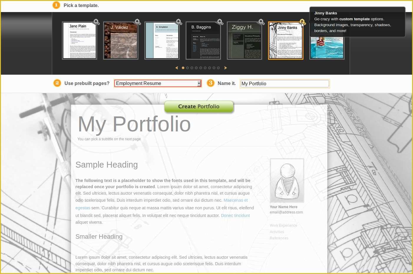 Career Portfolio Template Free Of Lacey S Technology Playground