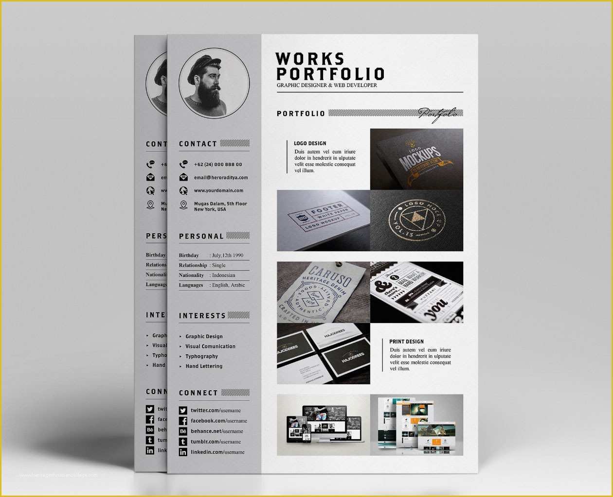 Career Portfolio Template Free Of Resume & Portfolio Template Ya