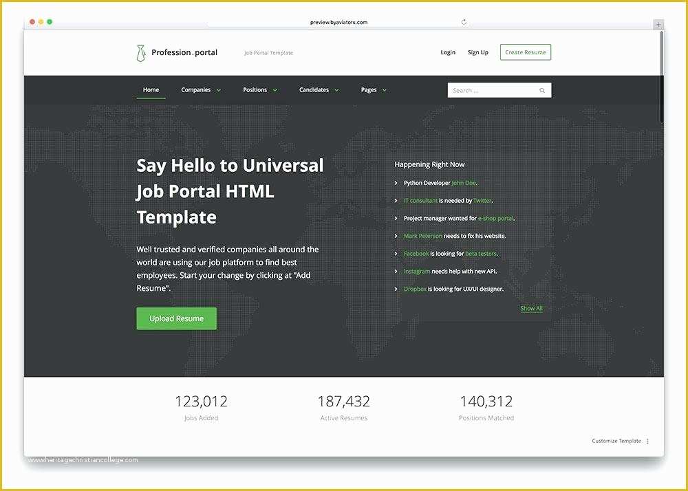 Career Website Templates Free Download Of Free Job Board Website Template Free Template Intense Job