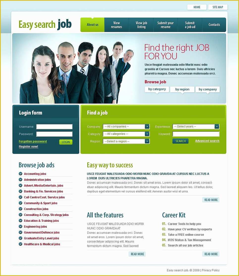 Career Website Templates Free Download Of Job Portal Website Template Web Design Templates