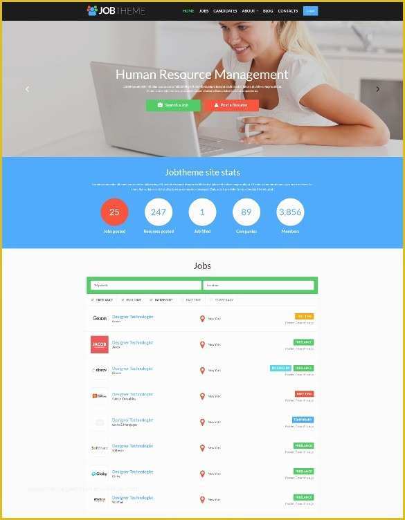 Career Website Templates Free Download Of within Job Portal Website Templates In HTML Free Download