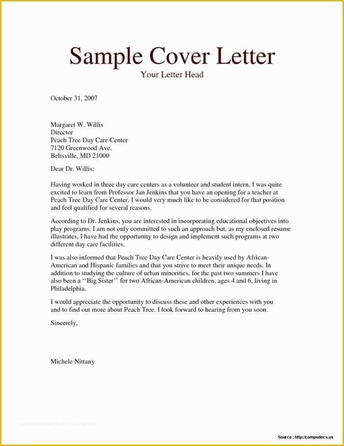 sample cover letter of caregiver