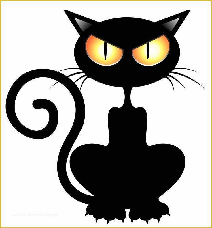 Caricature Templates Free Of Black Cat Png Vector Clipart Picture Chats