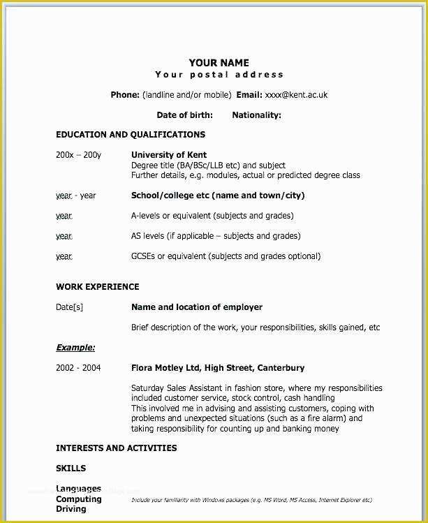 Cascade Resume Template Free Download Of E Page Resume Template Templates Examples to Download