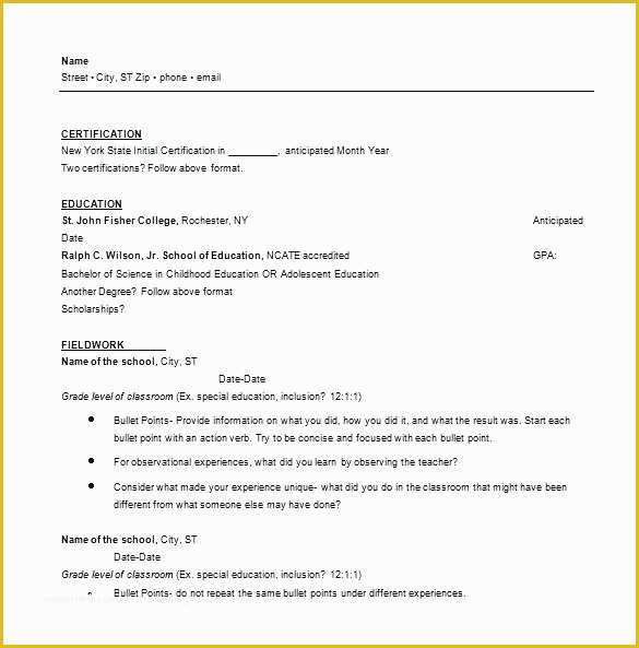 Cascade Resume Template Free Download Of Single Page Resume Template