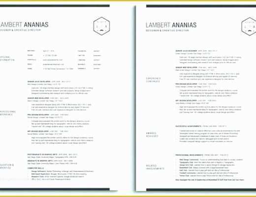 Cascade Resume Template Free Download Of Single Page Resume Template