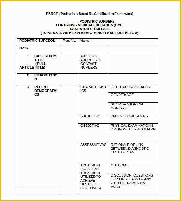 Case Study Templates Free Download Of Case Study Medical format