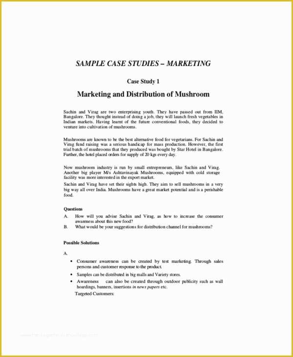 Case Study Templates Free Download Of Marketing Case Study Template – 8 Free Word Pdf