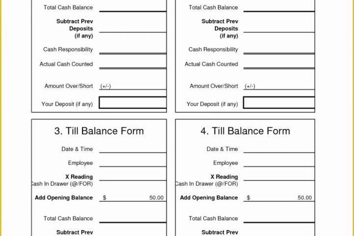 Cash Sheet Template Free Of Cash Drawer Tally Sheet Template Outstanding Free Picture