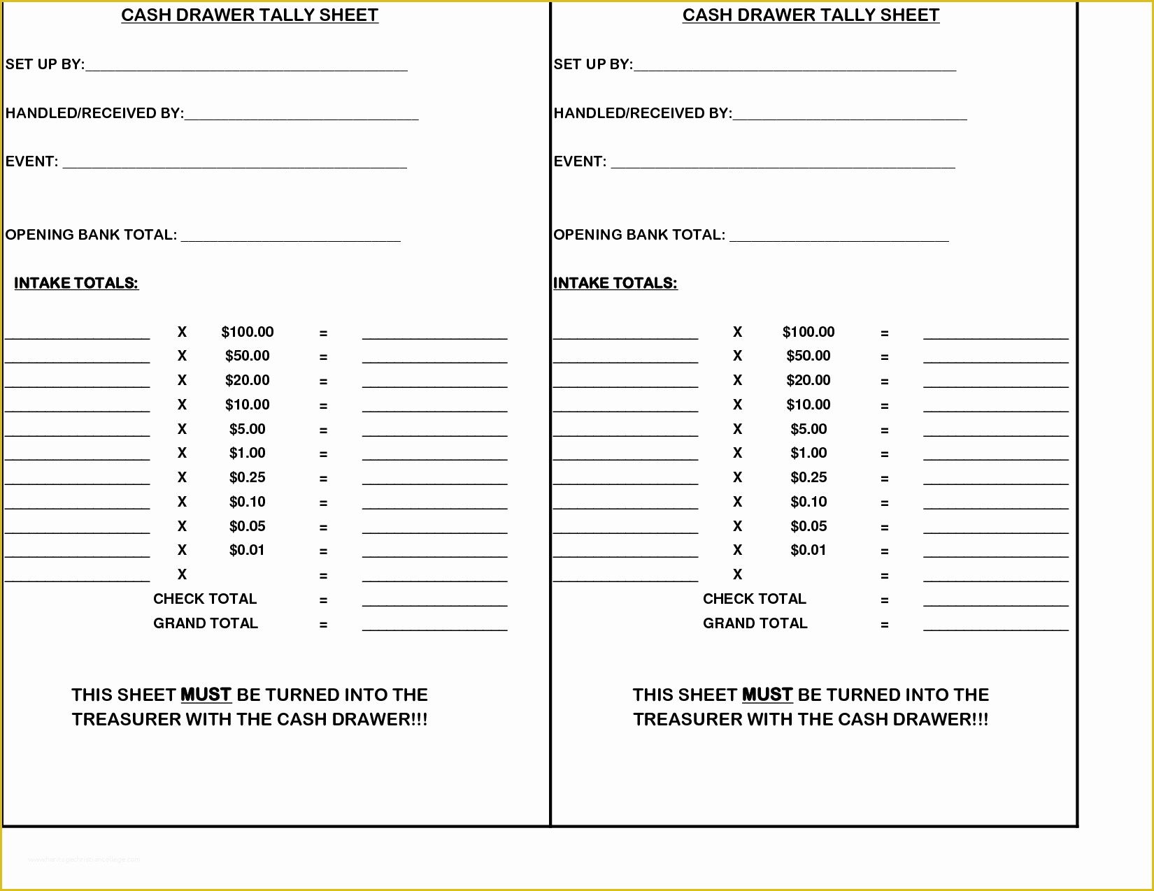 Cash Sheet Template Free Of Cash Register Till Balance Shift Sheet In Out Template