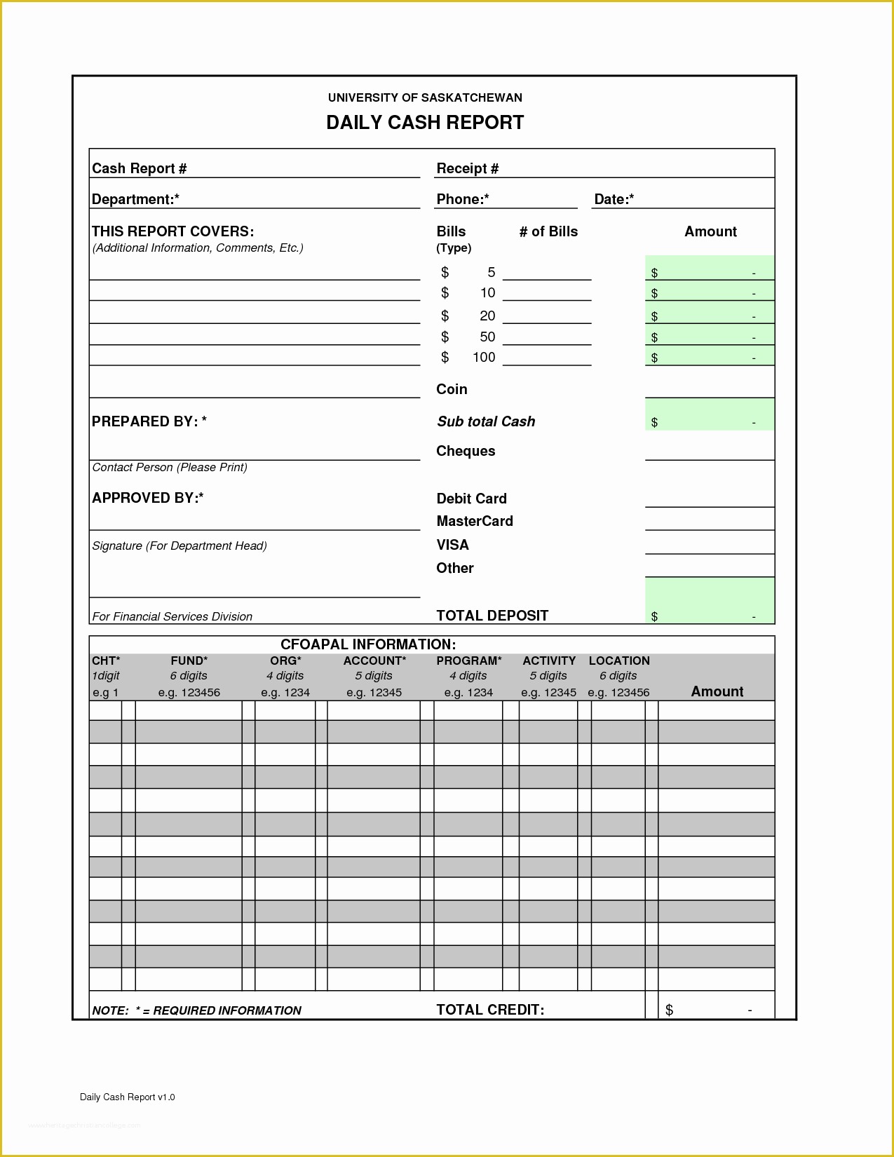 Cash Sheet Template Free Of Daily Cash Register Balance Sheet Template