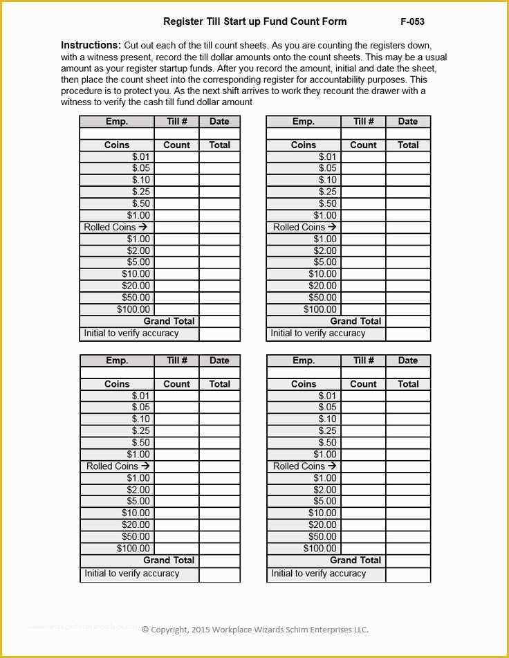 Cash Sheet Template Free Of New Cumberland Pennsylvania Restaurant Consultants