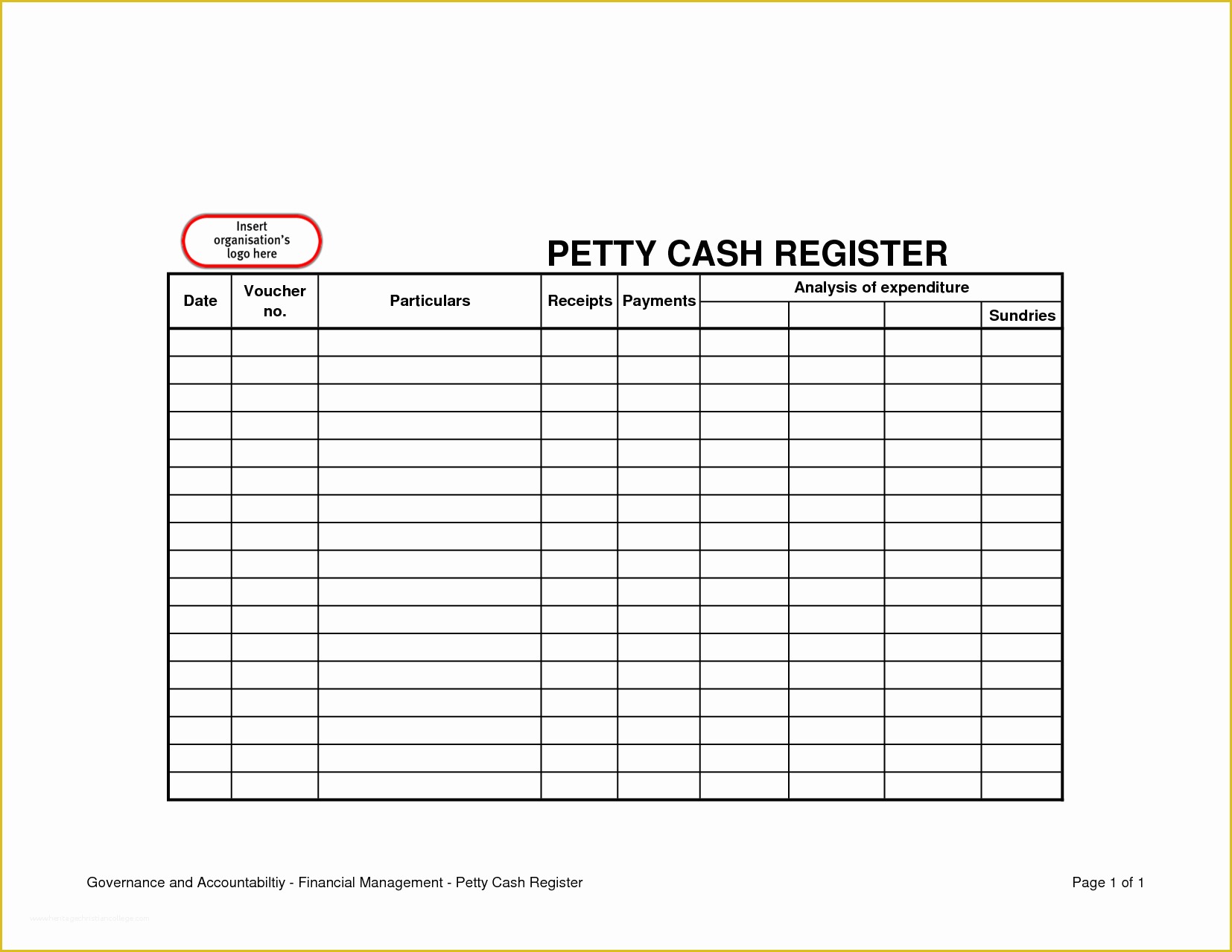Cash Sheet Template Free Of Petty Cash Sheet Template to Pin On Pinterest