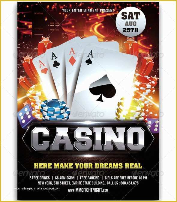 Casino Flyer Template Free Of 11 Beautiful Casino Flyer Templates – Design Freebies