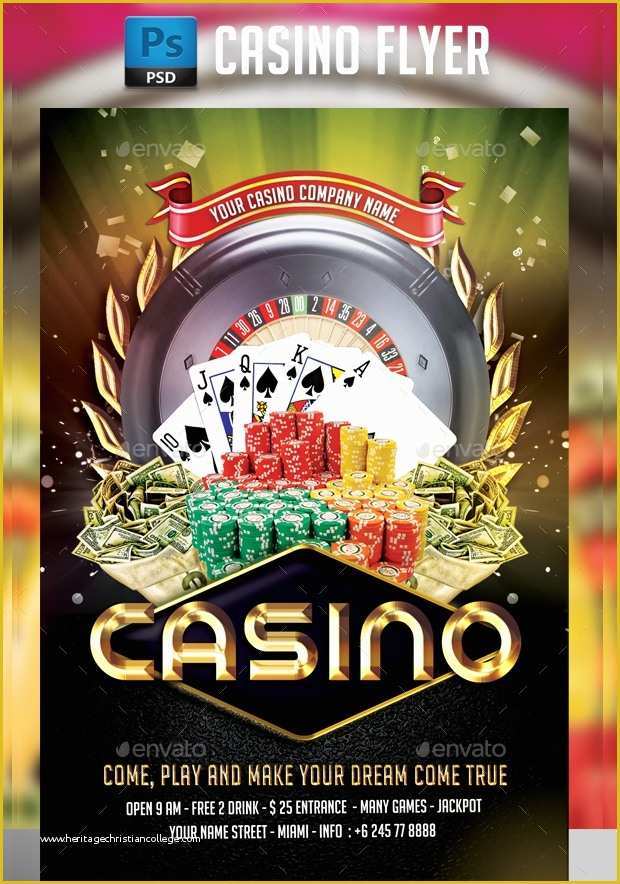 Casino Flyer Template Free Of 18 Casino Flyer Templates Printable Psd Ai Vector Eps format Download