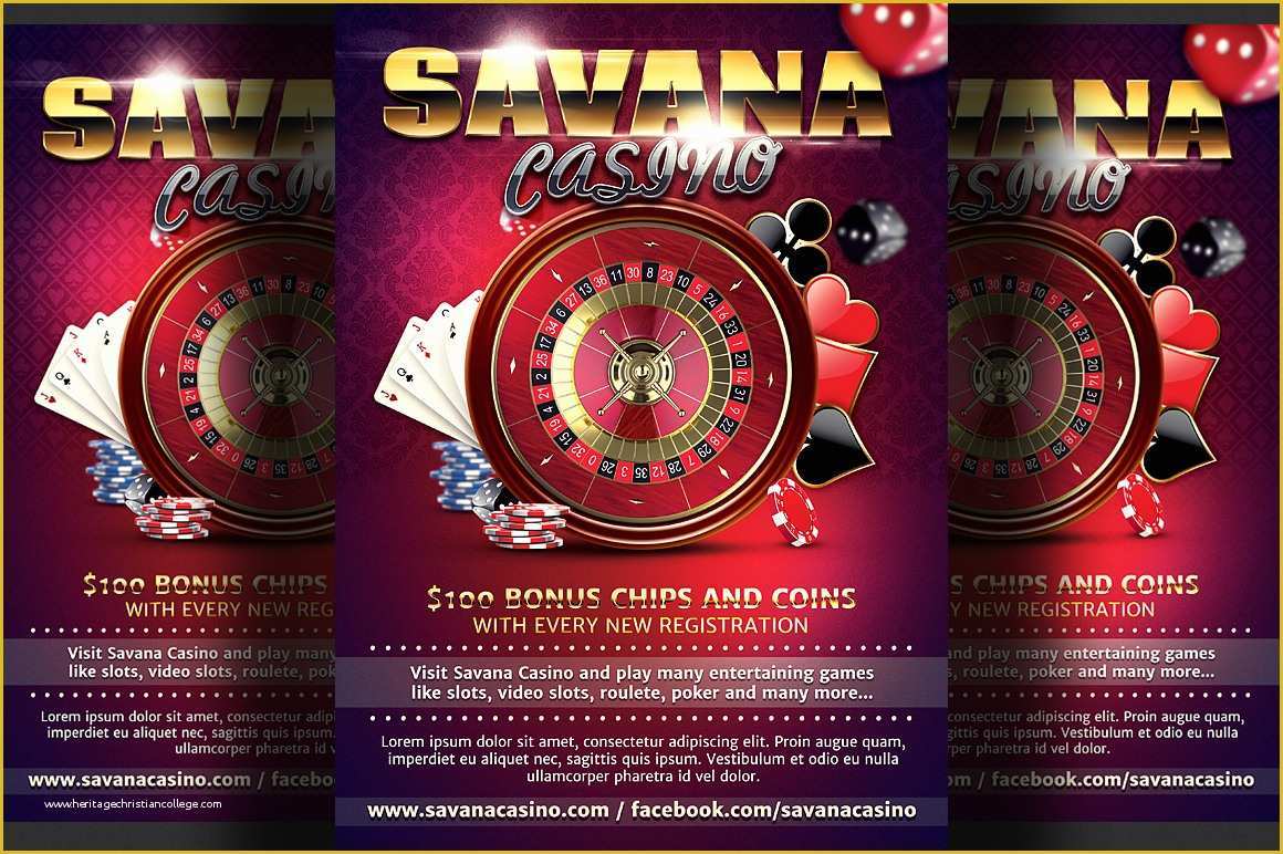 Casino Flyer Template Free Of Casino Ad Flyer Template Flyer Templates On Creative Market