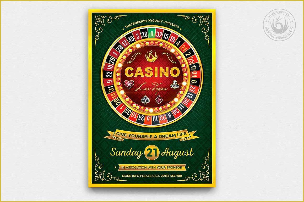 Casino Flyer Template Free Of Casino Flyer Template Psd Design for Photoshop Flyers