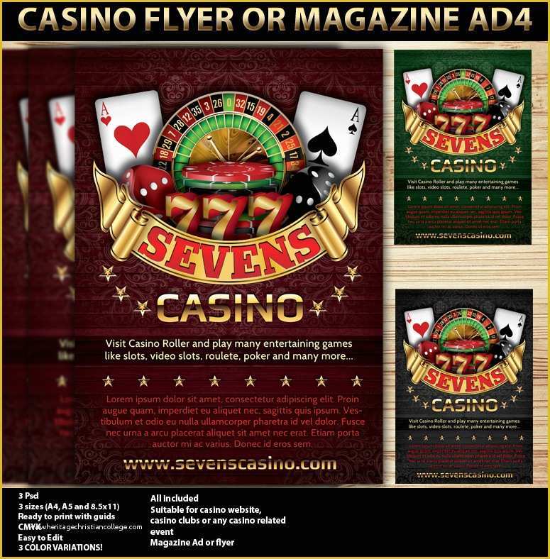 Casino Flyer Template Free Of Casino Magazine Ads or Flyers Templates 4 ‹ Psdbucket