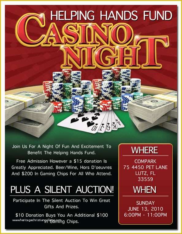 Casino Flyer Template Free Of Casino Night Flyer by Djsin78 On Deviantart