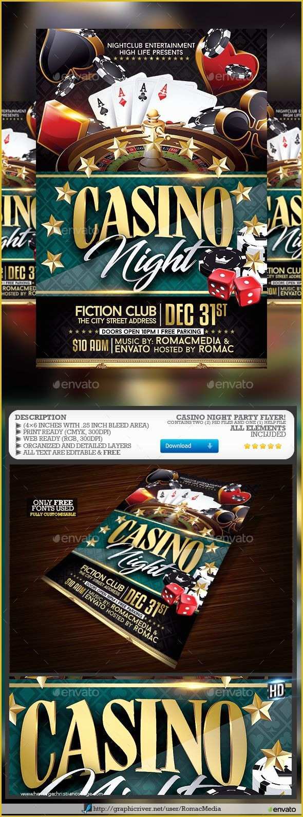 Casino Flyer Template Free Of Casino Night Flyer Template Psd Flyer Templates