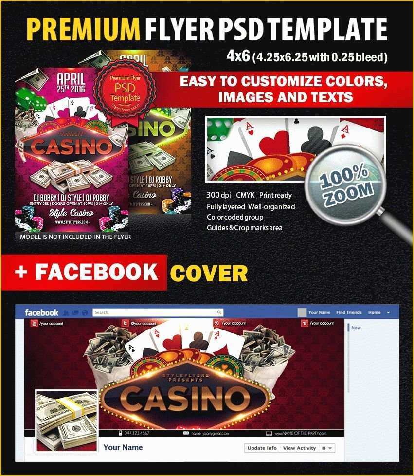 Casino Flyer Template Free Of Casino Psd Flyer Template 6921 Styleflyers
