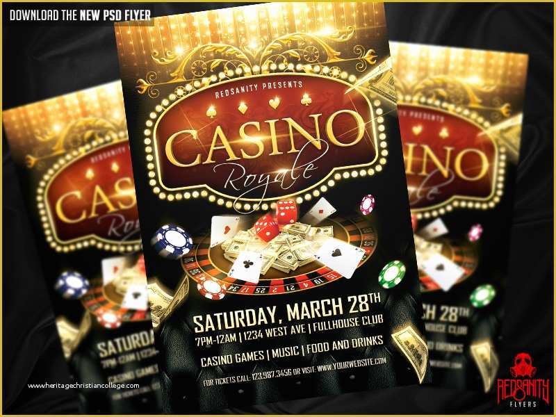 Casino Flyer Template Free Of Casino Royale Flyer Psd Template by Iamredsanity On Deviantart