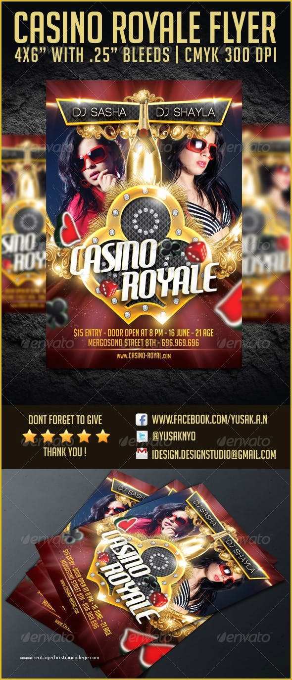 Casino Flyer Template Free Of Casino Royale Flyer Template by Yusakagustinus
