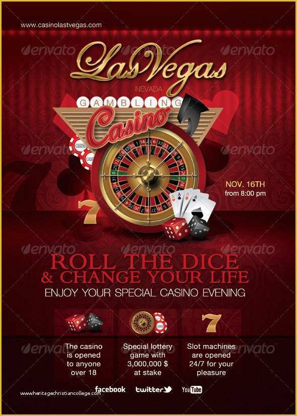 Casino Flyer Template Free Of Casino Special evening Flyer – by N2n44 Graphic Designer On Graphicriver