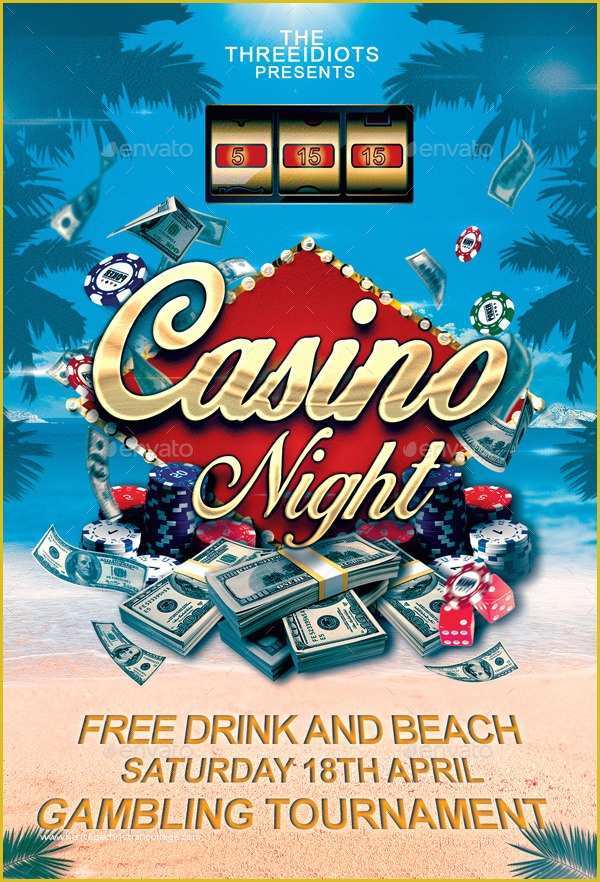 Casino Flyer Template Free Of Summer Casino Flyer by Threeidiots