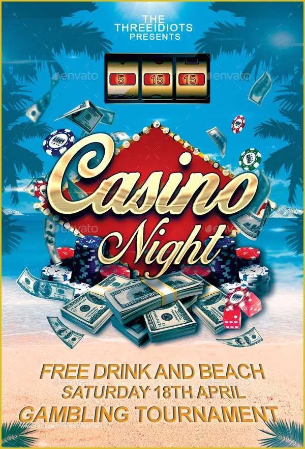 Casino Flyer Template Free Of Summer Casino Flyer by Threeidiots