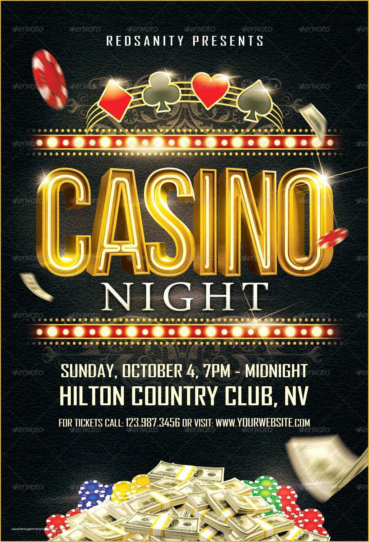 Casino Flyer Template Free Of Ultimate Casino Night Flyer