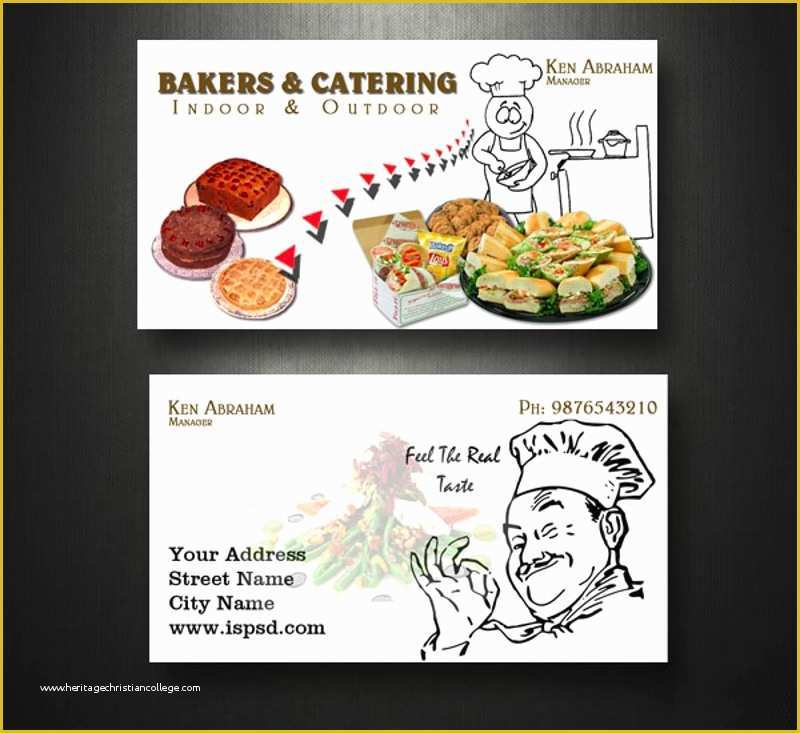 Catering Business Cards Templates Free Of 14 Catering Business Card Designs & Examples Psd Ai