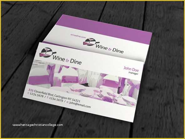 Catering Business Cards Templates Free Of Catering & Restaurant Business Card Template Free