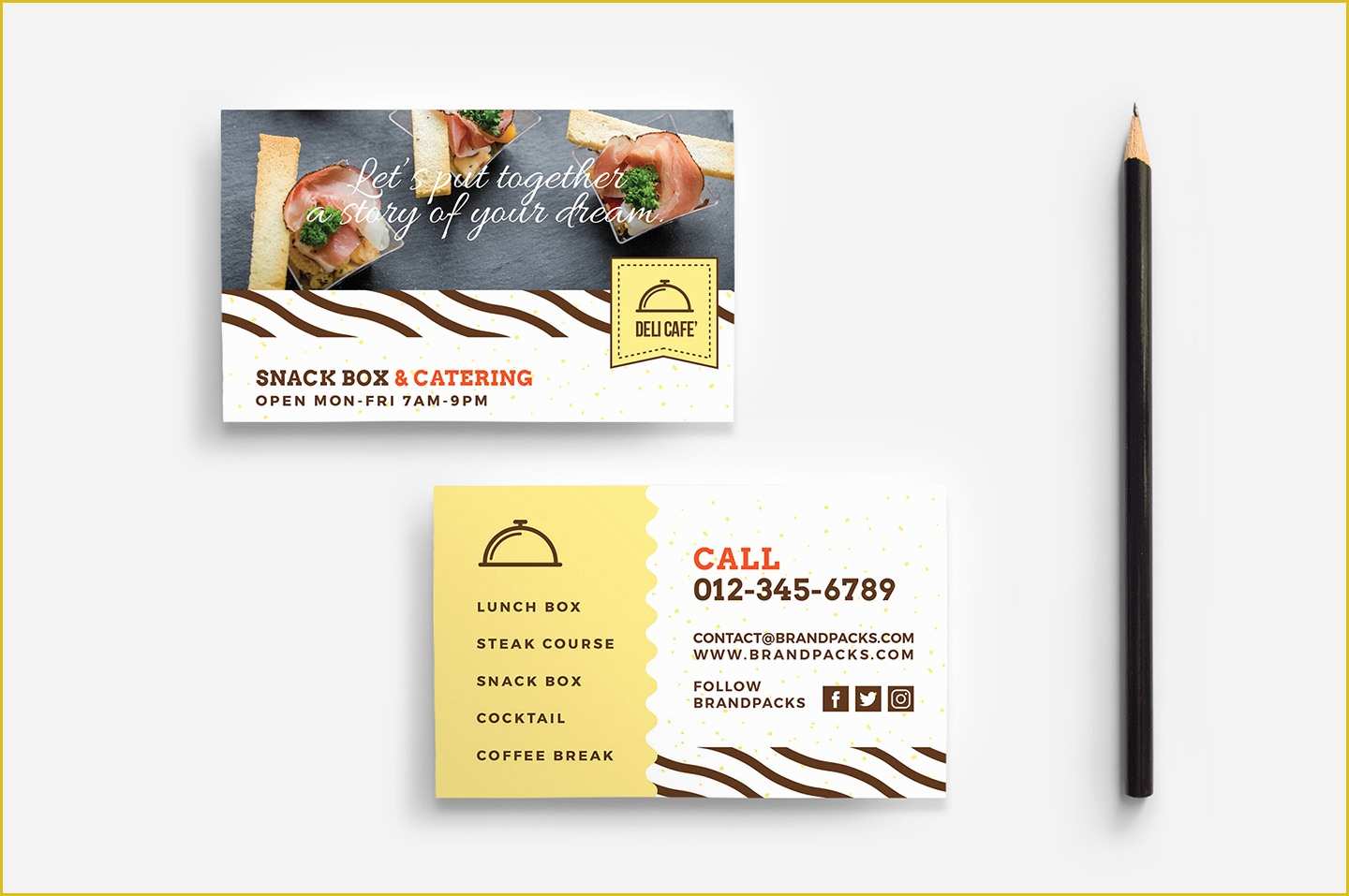 Catering Business Cards Templates Free Of Catering Service Business Card Template Psd Ai & Vector