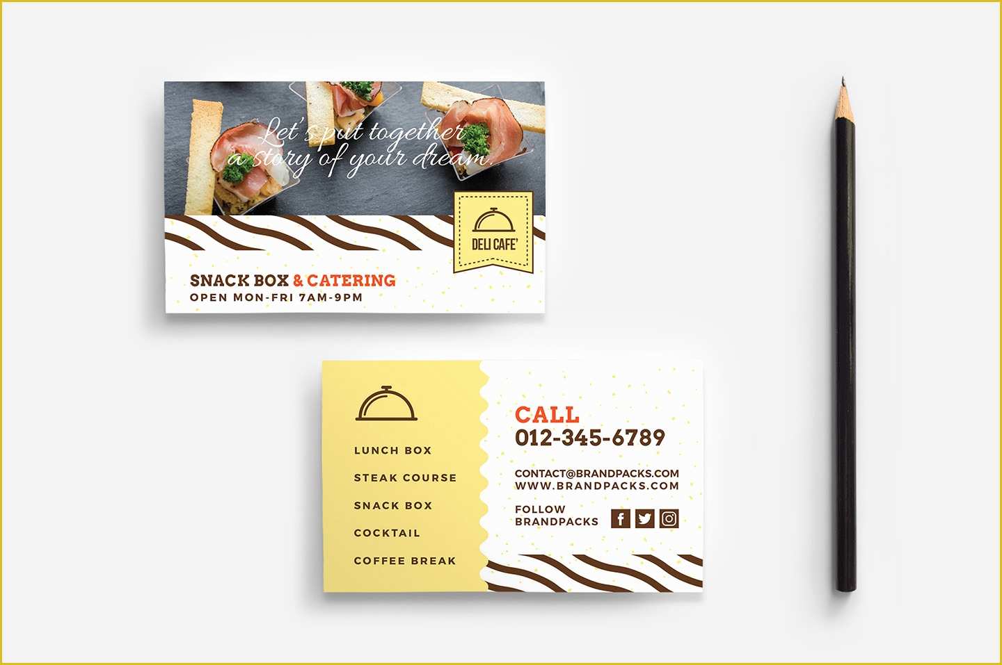 Catering Business Cards Templates Free Of Catering Service Business Card Template Psd Ai &amp; Vector