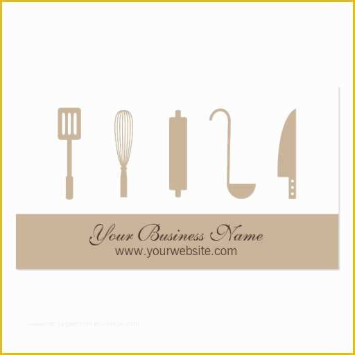 Catering Business Cards Templates Free Of Chef Cooking Utensils Catering Business Cards