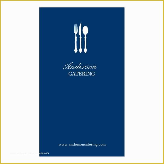 Catering Business Cards Templates Free Of Modern Cutlery Chef Catering Restaurant Groupon Business