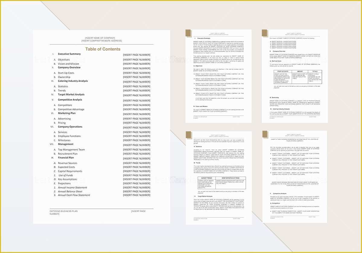 Catering Business Plan Template Free Download Of Catering Business Plan Template In Word Google Docs