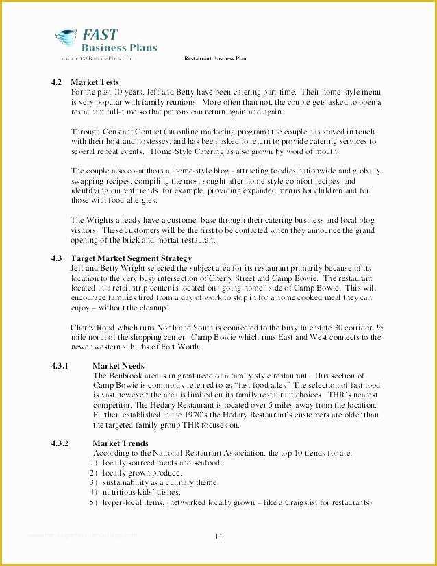 Catering Business Plan Template Free Download Of Example Catering Business Plan Free Business Plan