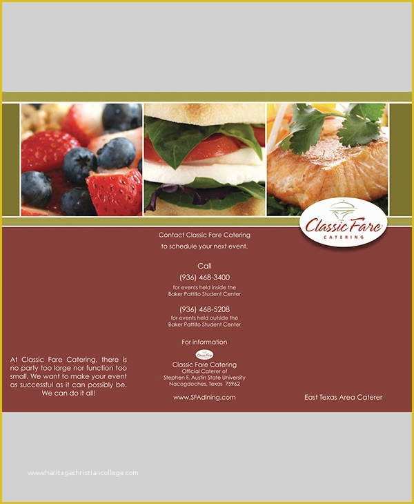 Catering Flyers Templates Free Of 8 Corporate Catering Brochures Designs Templates